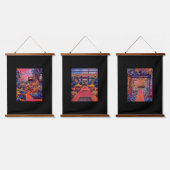 Reeks 3 Coördinerende wandtapijten Hangend Wandkleed (Driedubbel)