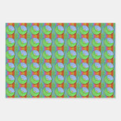 Reeks 3 kikker  inpakpapier vel (Voorkant 2)