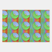 Reeks 3 kikker  inpakpapier vel (Voorkant)