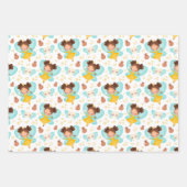 Reeks 3 kutvochtige droogdop inpakpapier vel (Voorkant)