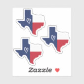 Reeks 3 Liefde in de Texas State Vlag Sticker (Vel)