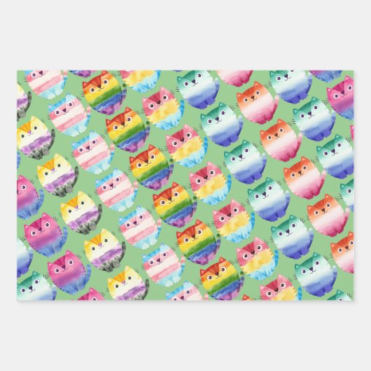 Reeks 3 pride katten inpakpapier vel (Voorkant 3)