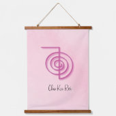 Reeks 3 roze usui reiki symbolen-CKR, SHK & HSZSN Hangend Wandkleed (Voorkant)