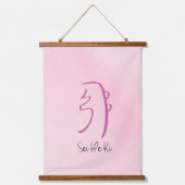 Reeks 3 roze usui reiki symbolen-CKR, SHK & HSZSN Hangend Wandkleed (Voorkant 2)