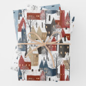 Reeks 3 Schilderachtig winterwijken in Wonderland Inpakpapier Vel (In situ)