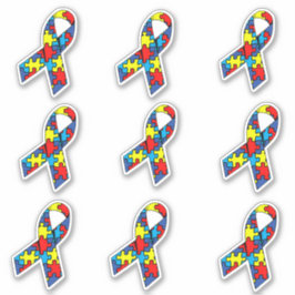 Reeks 9 Autism Awareness Ribbons Sticker