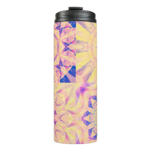 Reeks abstracte achtergrondkleurige calorische cal thermosbeker