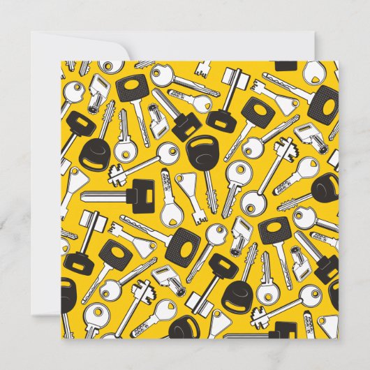 Reeks Achtergrondvierkant van Sleutels Kaart (Achterkant)