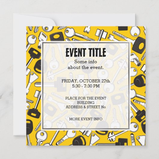 Reeks Achtergrondvierkant van Sleutels Kaart (Voorkant)