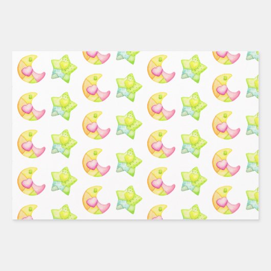 Reeks baby shower papiervaten voor onmiddellijke v inpakpapier vel (Voorkant 3)