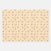 Reeks Baby shower van 3 Cute Honey Bee Inpakpapier Vel (Voorkant 2)