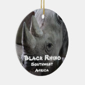 Reeks bedreigde soorten, zwarte Rijn Keramisch Ornament (Rechts)