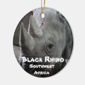 Reeks bedreigde soorten, zwarte Rijn Keramisch Ornament (Links)