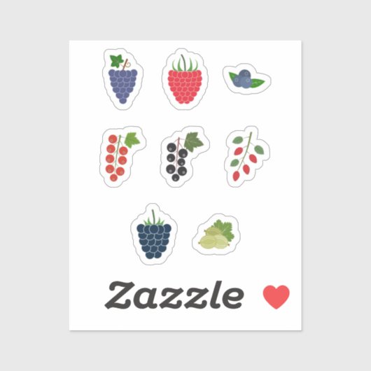 Reeks Berry Fruits Stickers (Vel)