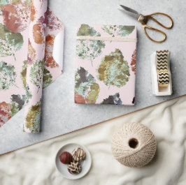 Reeks blaaspapier voor herfst leder Reeks van 3 Cadeaupapier