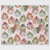 Reeks blaaspapier voor herfst leder Reeks van 3 Cadeaupapier (Vlak)