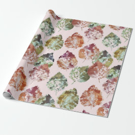 Reeks blaaspapier voor herfst leder Reeks van 3 Cadeaupapier