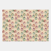 Reeks blaaspapier voor herfst leder Reeks van 3 Inpakpapier Vel (Voorkant)