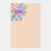 Reeks Bloemen Met Naambord Post-it® Notes (Voorkant)