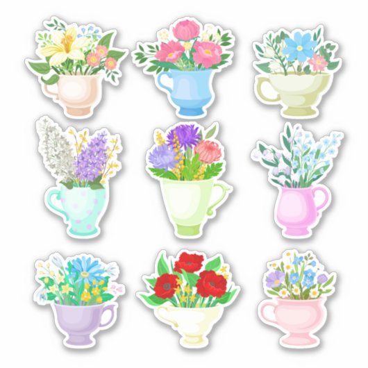 Reeks bouquetsticker sticker (Voorkant)