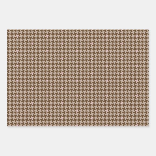 Reeks bruin en Roos gouden schroefdop Inpakpapier Vel (Voorkant 2)