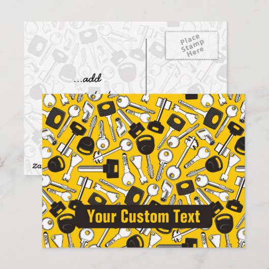 Reeks de Achtergrond van Sleutels Briefkaart (Voorkant / Achterkant)