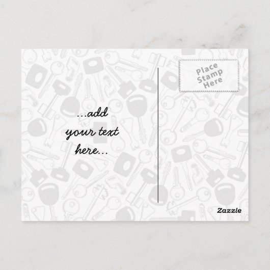 Reeks de Achtergrond van Sleutels Briefkaart (Achterkant)