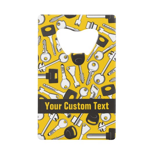 Reeks de Achtergrond van Sleutels Creditkaart Flessenopener (Voorkant)