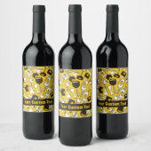 Reeks de Achtergrond van Sleutels Wijn Etiket (Flessen)