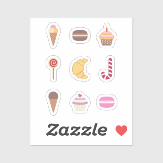 Reeks dessert & Sweet Tres Stickers (Vel)