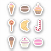 Reeks dessert & Sweet Tres Stickers (Voorkant)
