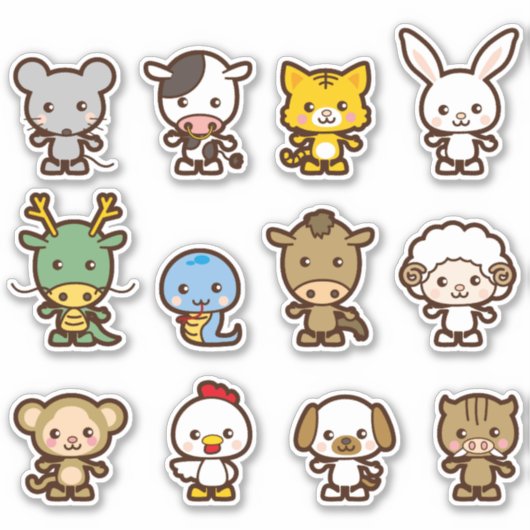 reeks dieren sticker (Voorkant)