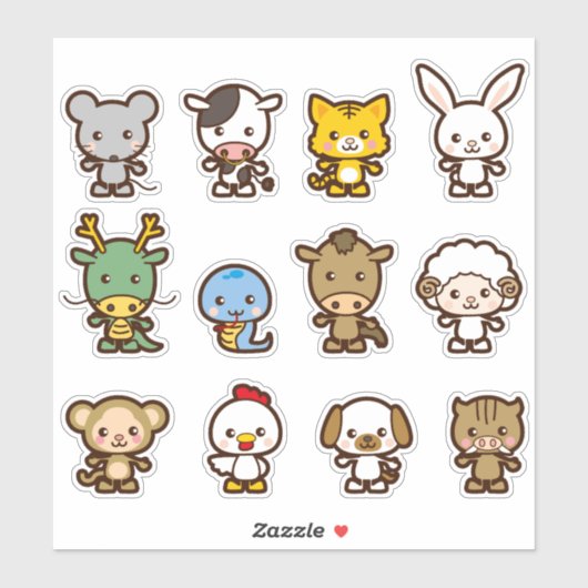 reeks dieren sticker (Vel)