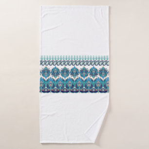 Reeks donkere naadloze randen. Floral paisl Badhanddoek