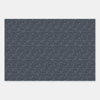 Reeks drie vellen vers rekend papier