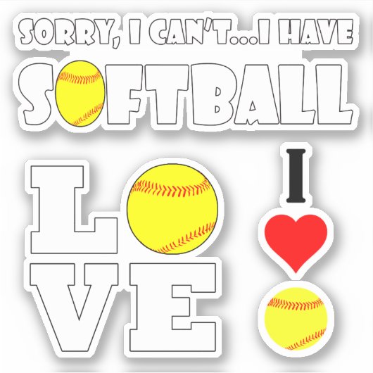 Reeks Fun Fastpitch Softball Player Sports Sticker (Voorkant)