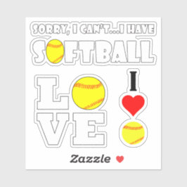 Reeks Fun Fastpitch Softball Player Sports Sticker