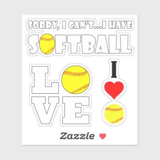 Reeks Fun Fastpitch Softball Player Sports Sticker (Vel)