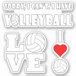 Reeks Fun Volleyball Player of Team Cute Sports Sticker