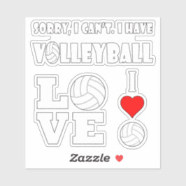 Reeks Fun Volleyball Player of Team Cute Sports Sticker