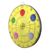 Reeks gekleurde ballen dartbord (Voorkant Rechts)