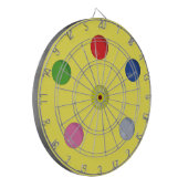 Reeks gekleurde ballen dartbord (Voorkant Links)