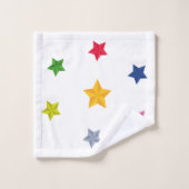 Reeks gekleurde sterren bad handdoek (Wasdoekje)