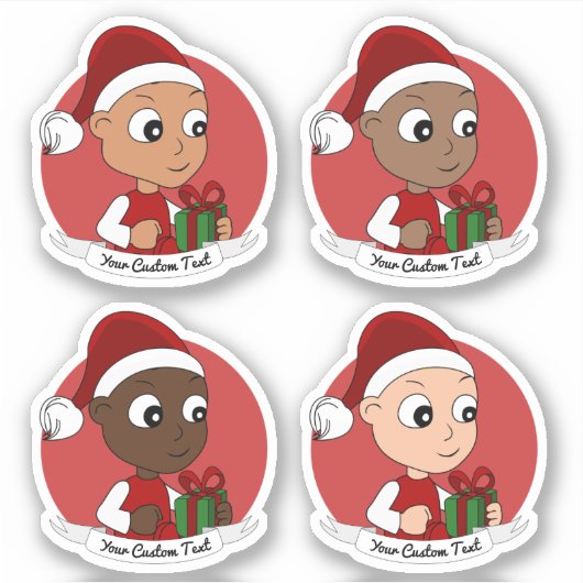 Reeks gevarieerde kerstbaby cartoon sticker (Voorkant)