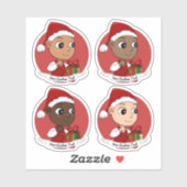 Reeks gevarieerde kerstbaby - v2 sticker (Vel)