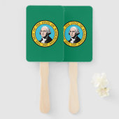 Reeks handventilator met vlag van de Staat Washing Handwaaier (Voorkant en achterkant)