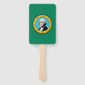 Reeks handventilator met vlag van de Staat Washing Handwaaier (Achterkant)