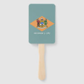 Reeks handventilator met vlag van Delaware, Vereni Handwaaier (Achterkant)