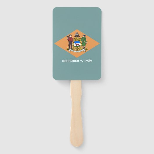 Reeks handventilator met vlag van Delaware, Vereni Handwaaier (Achterkant)