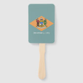 Reeks handventilator met vlag van Delaware, Vereni Handwaaier (Voorkant)